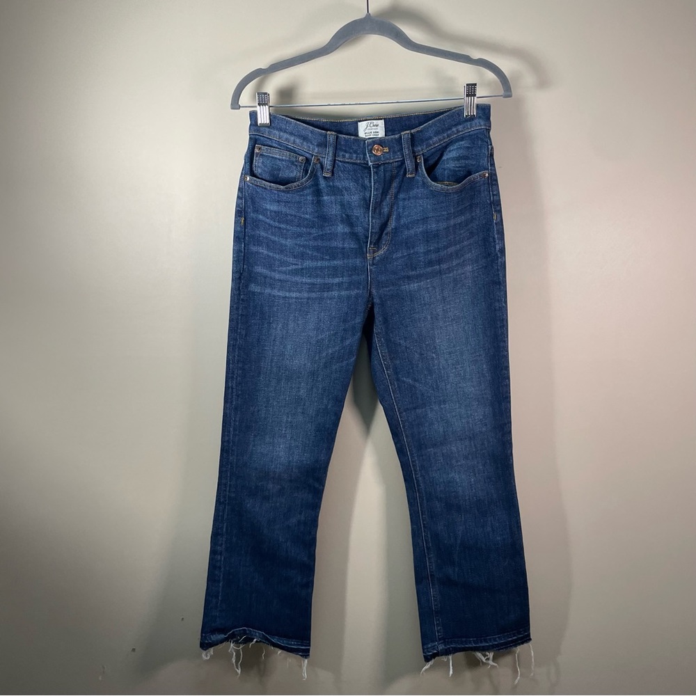 J.Crew Billie Demi Boot Crop Jeans Medium Wash Size 28